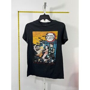 Demon Slayer Kimetsu no‎ Yaiba Graphic T-Shirt Black Mens Small Anime Tee